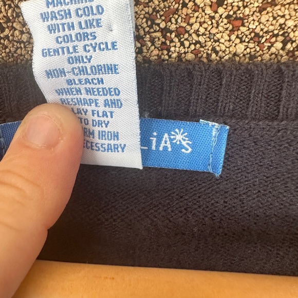 Delia’s Vintage Hair Spray 90’s Acrylic Black Sweater Women’s size Small - Picture 6 of 7